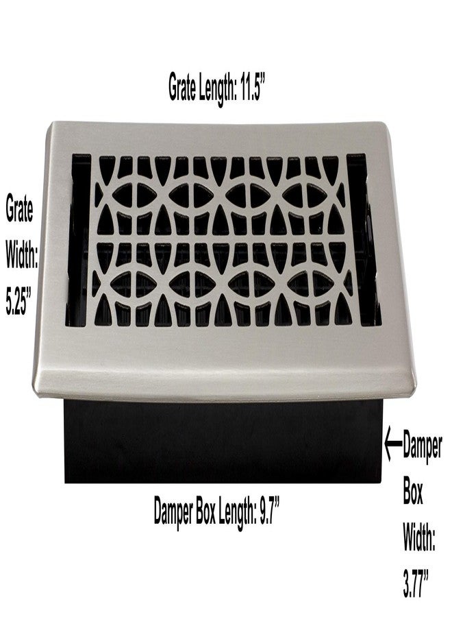 Decor Grates شبكات ديكور ECH410-NKL إكليبس مطلية بسجل الأرضية، 4 إنش × 10 إنش، نيكل - Image 4