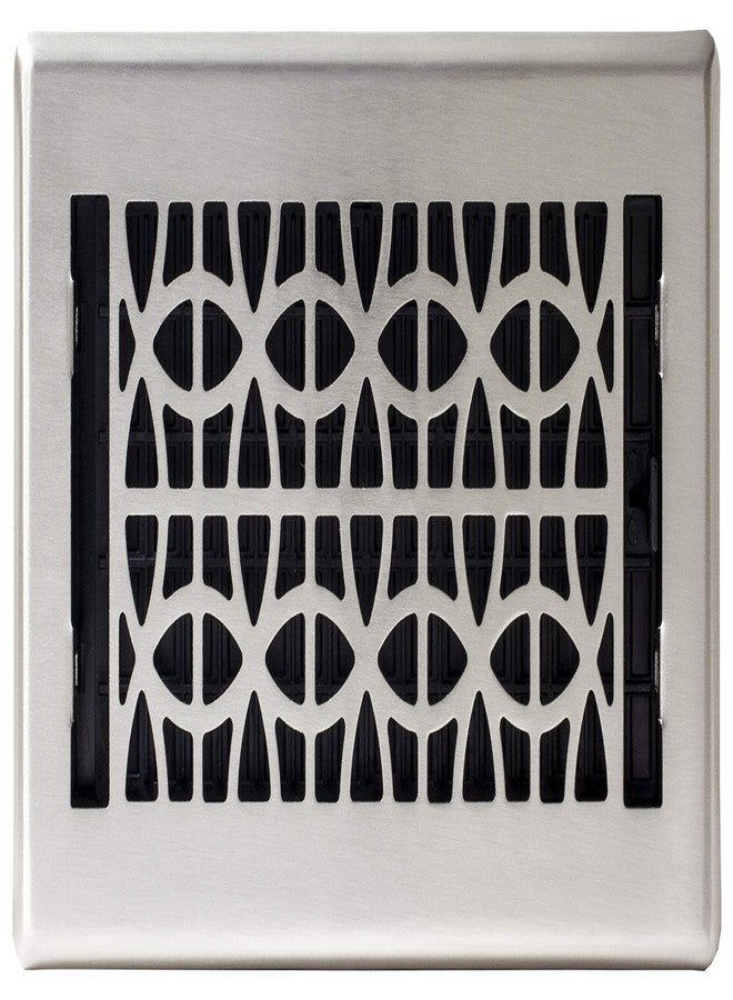 Decor Grates شبكات ديكور ECH410-NKL إكليبس مطلية بسجل الأرضية، 4 إنش × 10 إنش، نيكل - Image 2