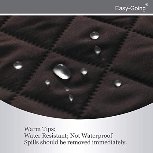 Easy-Going Reversible Oversized Couch Cover for 3 Cushion Couch Sofa Cover for Dogs Water Resistant Furniture Protector Cover with Foam Sticks for Pet (Oversized Sofa, Chocolate/Beige) - Image 4
