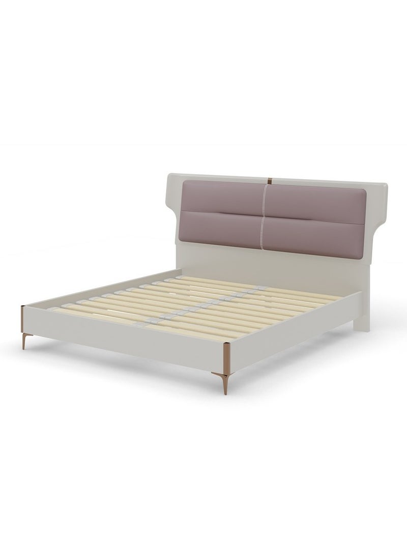 ROYALOAK Phoenix Queen Size Bed with MDF Frame and Leatherette Upholstery, High Gloss Finish, Modern & Durable Design for Bed room.  - Image 1