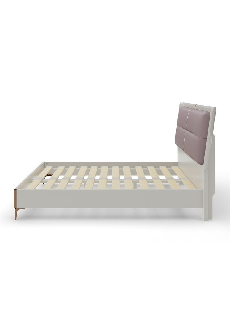 ROYALOAK Phoenix Queen Size Bed with MDF Frame and Leatherette Upholstery, High Gloss Finish, Modern & Durable Design for Bed room.  - Image 3