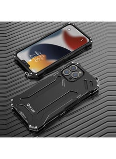 Generic Case Cover For iPhone 13 R-JUST Shockproof Armor Metal Protective Case Black 