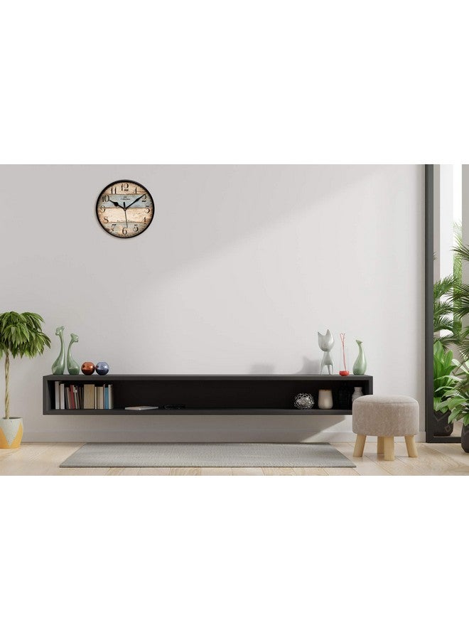 IIK COLLECTION 12-inch Plastic Designer Analogue Sweep Silent (No Tic-Tic Sound) Quartz Movement Round Wall Clock for Home, Wall Clock for Living Room, Bedroom, (30 cm x 30 cm x 6 cm) - Image 2