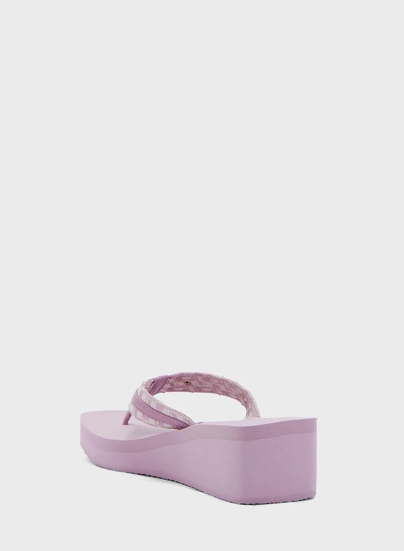 GUESS Ediva T Bar Wedge Sandals