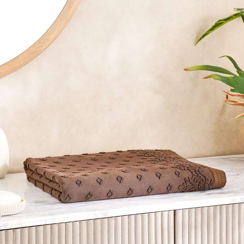 Pan Home منشفة استحمام ماغنوليا - بني - Image 1