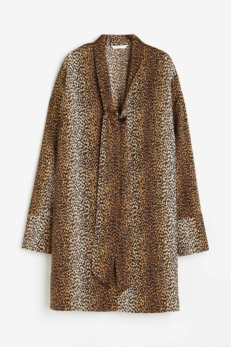 H&M Tie Detail Satin Dress