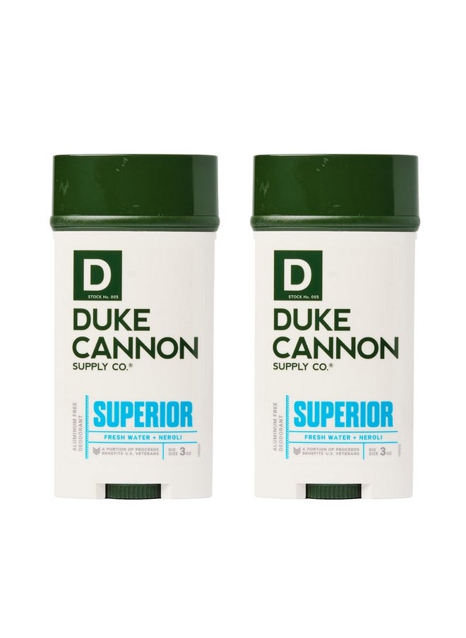 Duke Cannon Supply Co. Aluminum-Free Deodorant For Men 3 Oz. Superior, 2 Pack - Unique Masculine Scent, Odor Control & Soothe Skin  - Image 1