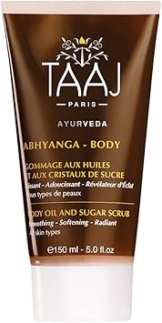 TAAJ Exfoliation with oils and sugar crystals ABHYANGA Cleansing and exfoliation Gentle exfoliation Smoothing softening brightening Smoother softer silkier skin 150 ml - Image 1