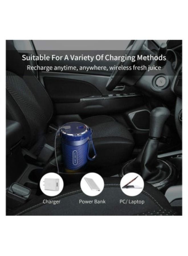 ACLIX Portable Blender Cordless Personal Blender Juicer Mini Mixer Waterproof Smoothie Blender With USB Rechargeable BPA Free Tritan 300ml - Image 2