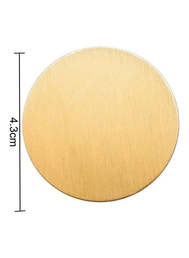 BGM Metal Snap Hair Clips Smiley Face Hairdressing Tool Round Gold - Image 2