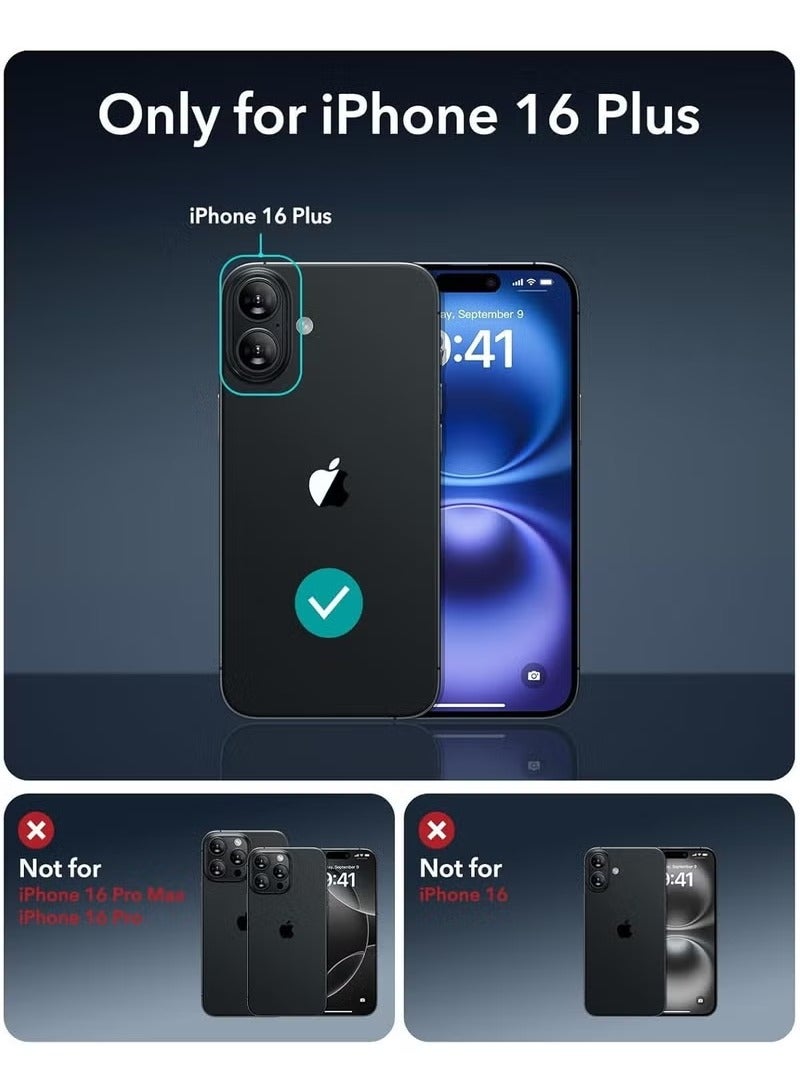 MIGOFAST Leather Card Holder Case Compatible with iPhone 16 Plus 6.7 inch Shockproof Leather Back Card Storage Plus Phone Stand - Image 2