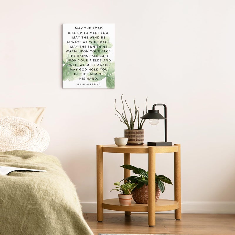 Ryeolo Irish Blessing Wall Decor, St Patrick's Day Wall Art, Irish Blessing Sign, St Patrick's Day Canvas Wall Art Poster, Lucky Shamrock St Patrick's Day Wall Decor Prints Framed 11x14 Inch - Image 4