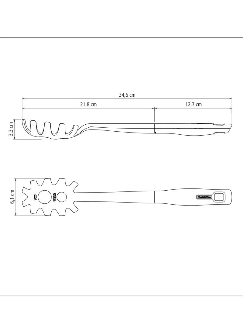 ترامونتينا Tramontina Verano Onyx-colored Nylon Pasta Server and Polypropylene Handle