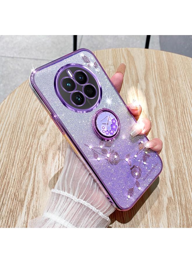 The Bros Case For Realme 12 Pro Gradient Glitter Immortal Flower Ring All-inclusive Phone Case