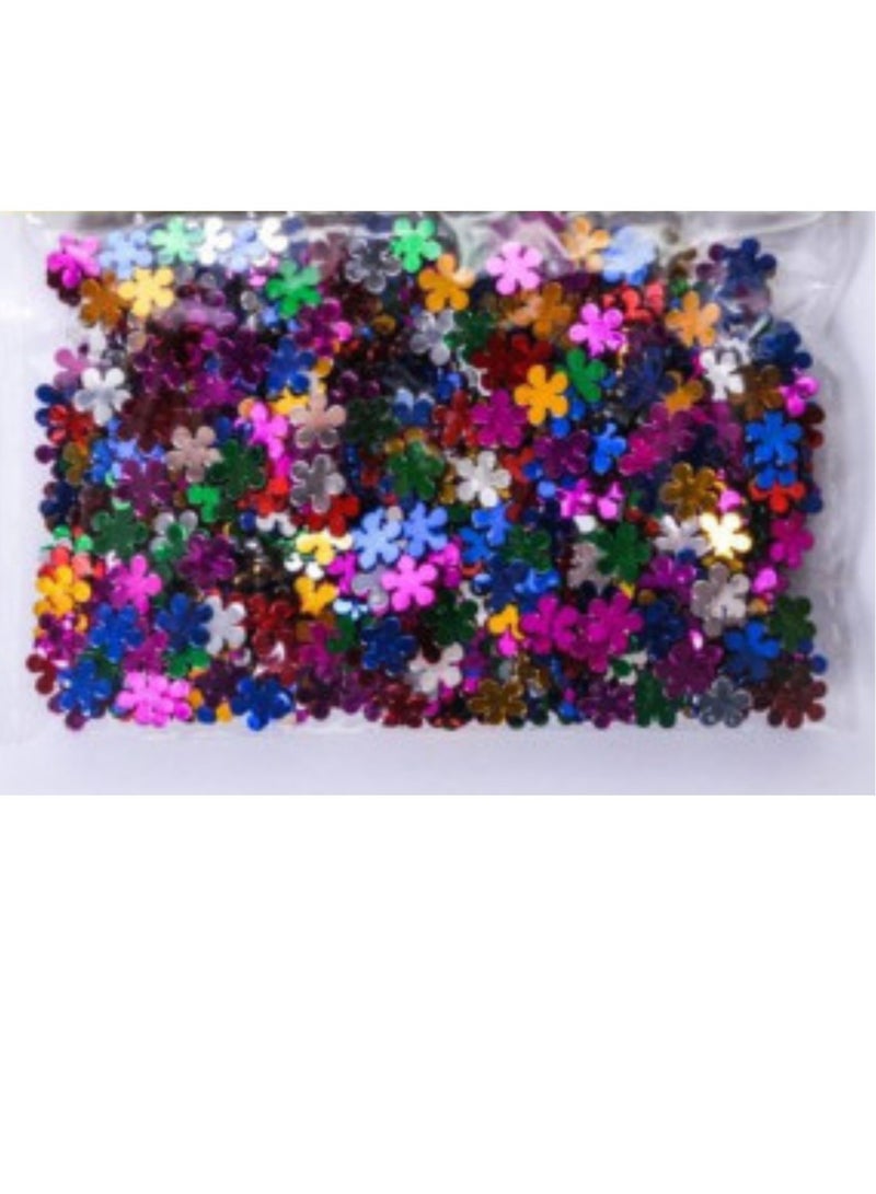 Libra 100-Pieces 8×8mm Crafty Ruby Craft Confetts Flower 14g Assorted Color - Image 2