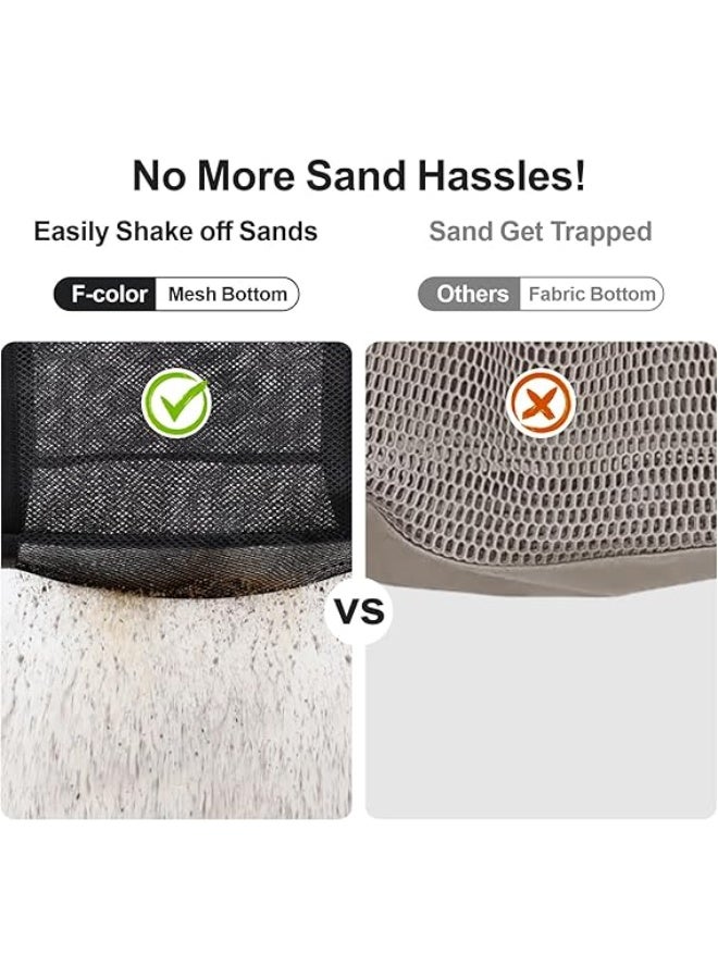 DIOTTI Extra Large Mesh Beach Tote Bag with 8 Pockets, Quick-Dry, Lightweight & Durable Pool Bag for Towels, Clothes, Slippers, Toys, Toiletries, Travel & Outdoor Use (43*39*20 cm) - Image 5