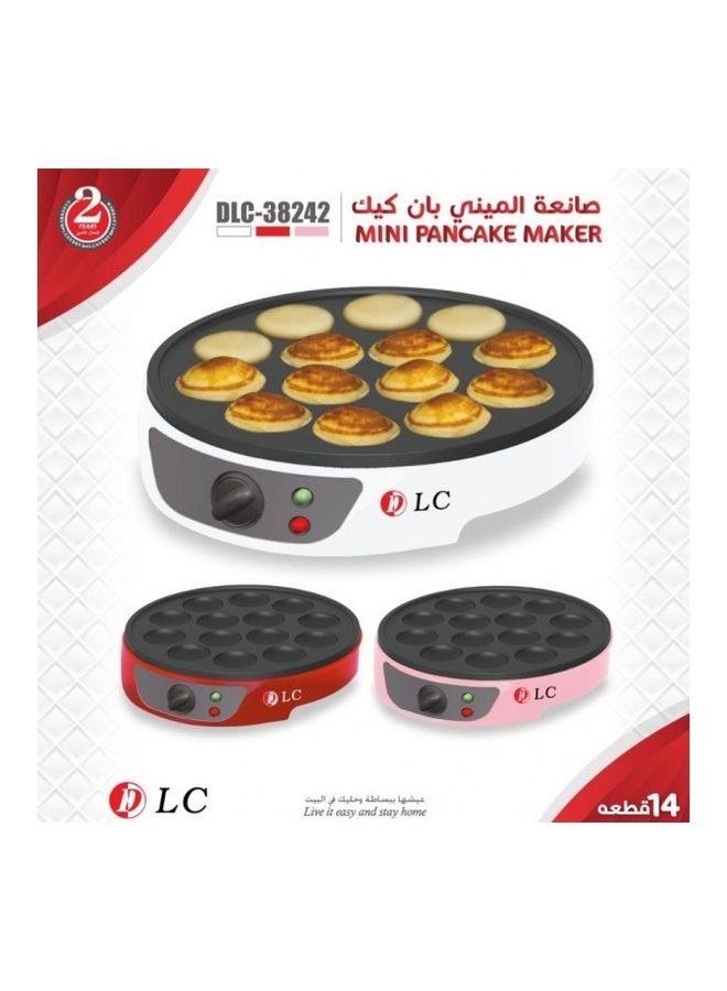 دي إل سي  ماكينة صنع البانكيك الصغير 14 قطعة 750 W DLC-38242 وردي - Image 3