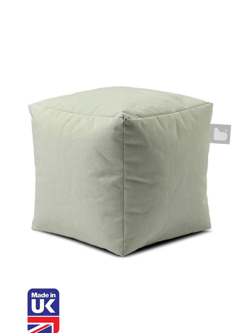Extreme Lounging Extreme Lounging® - Original Pastel B-Box Pouf - Made in UK - Premium Quality Double Stitched Ottoman - UV Protected & Waterproof Stool, Ideal for Indoor & Outdoor Use - 40x40x40cm - Green - Image 1