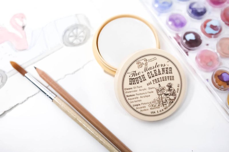 General's The Masters Brush Cleaner and Preserver - 2.5 Ounce Lemon-Scented Cleaner for Oil, Acrylic, and Watercolor Brushes - Image 4