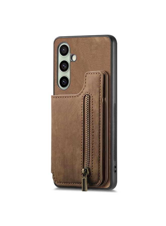 اس-توب جراب خلفي بسحاب من الجلد بتصميم كلاسيكي لهاتف Samsung Galaxy A56 5G - Image 2
