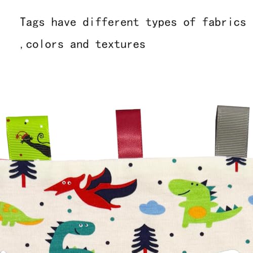 FOMUNI❤Deliver Fast Baby Soft Touch Comforter Blanket with Tags,Tag Comforter, Comfort Security Blanket Gift for Toddler Child Kids, Dinosaur Comforter Blanket-Red - Image 5