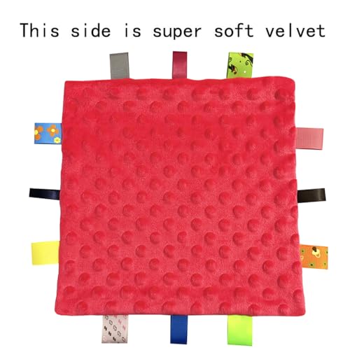 FOMUNI❤Deliver Fast Baby Soft Touch Comforter Blanket with Tags,Tag Comforter, Comfort Security Blanket Gift for Toddler Child Kids, Dinosaur Comforter Blanket-Red - Image 4