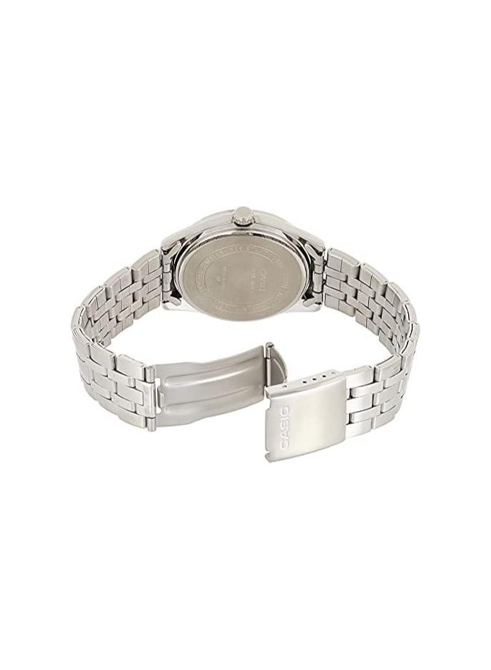 CASIO ساعة كاسيو فضية من الفولاذ المقاوم للصدأ للرجال MTP-1335D-1AVDF - Image 2