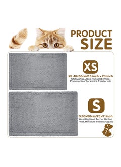 Y&D 6 Pieces Blankets Fluffy Fleece Dog Blanket Puppy for Small Medium Dogs Cat Soft and Warm Pet Blanket Anxiety & Stress Relief Gray/Beige/Khaki (31 x 24 Inch)  - Image 3