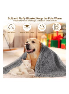 Y&D 6 Pieces Blankets Fluffy Fleece Dog Blanket Puppy for Small Medium Dogs Cat Soft and Warm Pet Blanket Anxiety & Stress Relief Gray/Beige/Khaki (31 x 24 Inch)  - Image 5