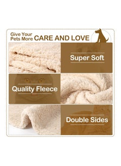 Y&D 6 Pieces Blankets Fluffy Fleece Dog Blanket Puppy for Small Medium Dogs Cat Soft and Warm Pet Blanket Anxiety & Stress Relief Gray/Beige/Khaki (31 x 24 Inch)  - Image 2