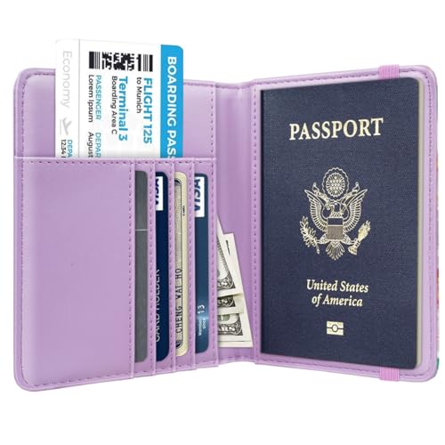 Coco Rossi Passport Holder Cover,Traveling Passport Case Cute Passport Wallet for Women,Spring Garden - Image 2