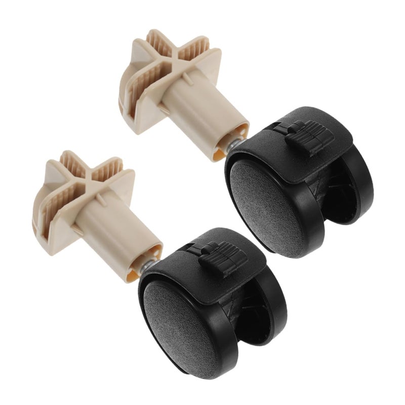 2Pcs Small Caster Wheels For Pet Kennel Cat Cage Easy Assembly Replacement Wheels Black - Image 2