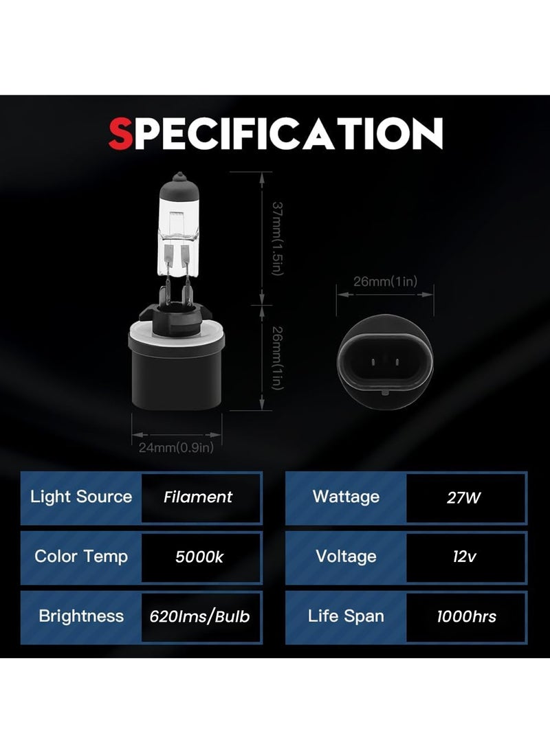 LIGARO - Ligaro 880 12V 27W Halogen Headlight Bulbs Ultra Bright 5000K Filament Light with 620 Lumens and 1000 Hours Lifespan 1pcs BL 10305 - Image 1