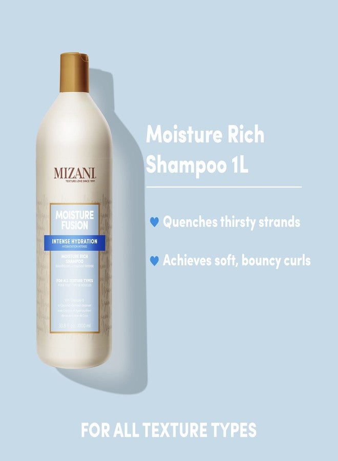 Mizani Moisture Fusion Moisture Rich Shampoo | Gently Cleanses & Conditions Hair | With Argan Oil | For Dry Hair | 33.8 Fl. Oz - Image 3