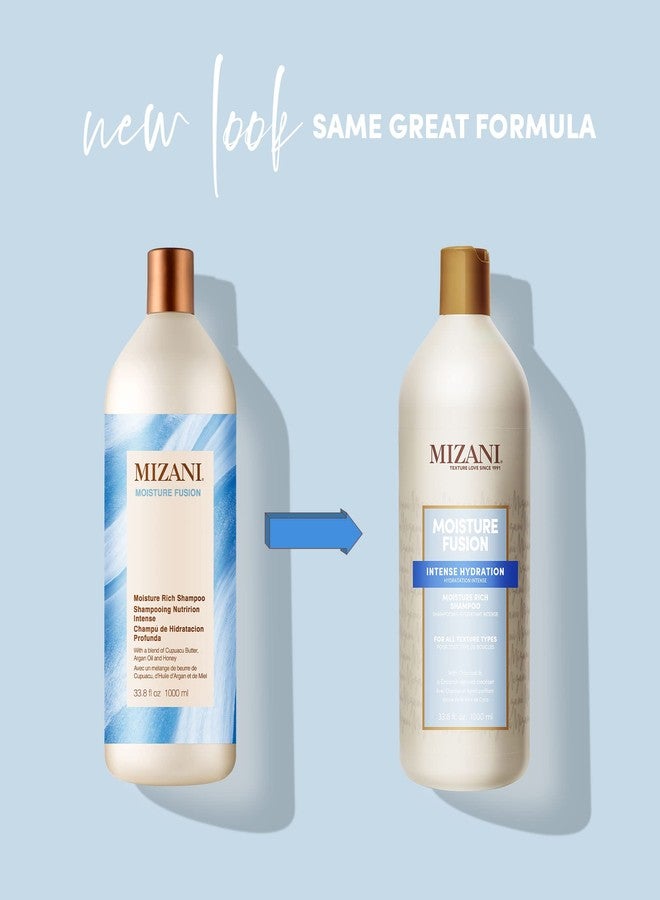 Mizani Moisture Fusion Moisture Rich Shampoo | Gently Cleanses & Conditions Hair | With Argan Oil | For Dry Hair | 33.8 Fl. Oz - Image 2
