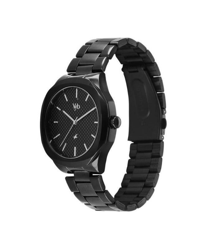 fastrack Vyb Challenger Fastrack By Titan Quartz Analog Black Dial & Stainless Steel Strap Watch For Men fv30033nm01w - Image 4