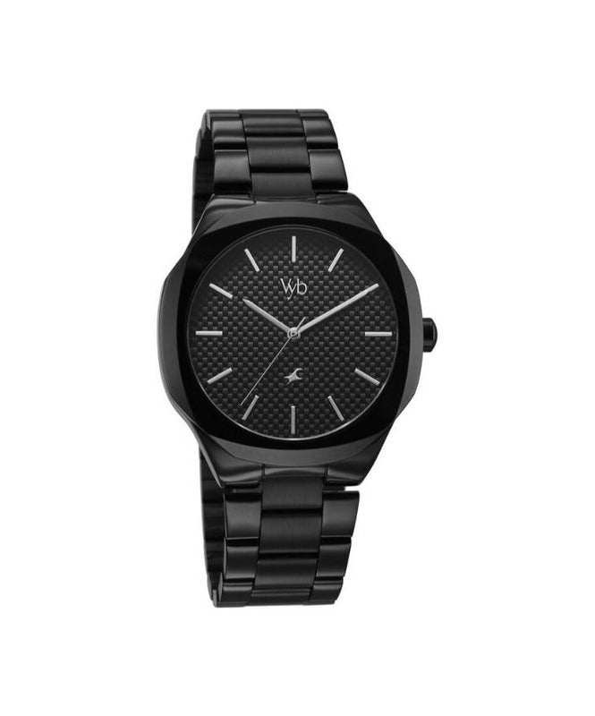 fastrack Vyb Challenger Fastrack By Titan Quartz Analog Black Dial & Stainless Steel Strap Watch For Men fv30033nm01w - Image 2