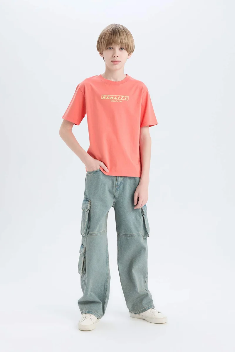 ديفاكتو Regular Fit Short Sleeve T-Shirt