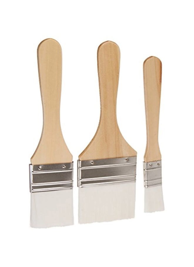 PLAID Nylon Chip Brush Set, 44289 White, 3 Piece Assortment  - Image 1