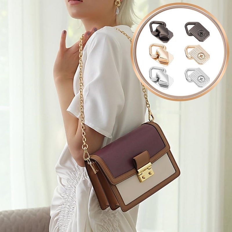 klarako 12pcs Metal Side Clip Buckles, 3 Colors Purse Suspension Clasp Handbag Chain Connector Buckles with Triangle Ring Webbing Belt Hooks Clip Lanyard Clasp DIY Bag Making Hardware Accessories - Image 5