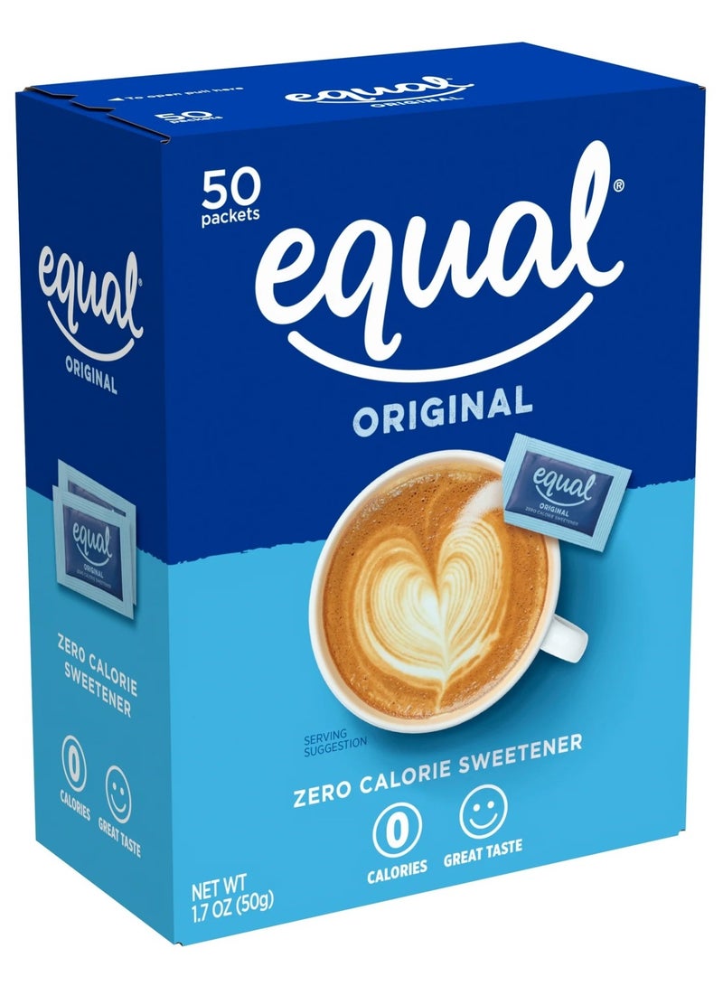 Equal Original Zero Calorie Sweetener Sugar Substitute Zero Calorie Sugar Alternative Sweetener Packets Sugar Alternative 50 Sachets 50 G - Image 1