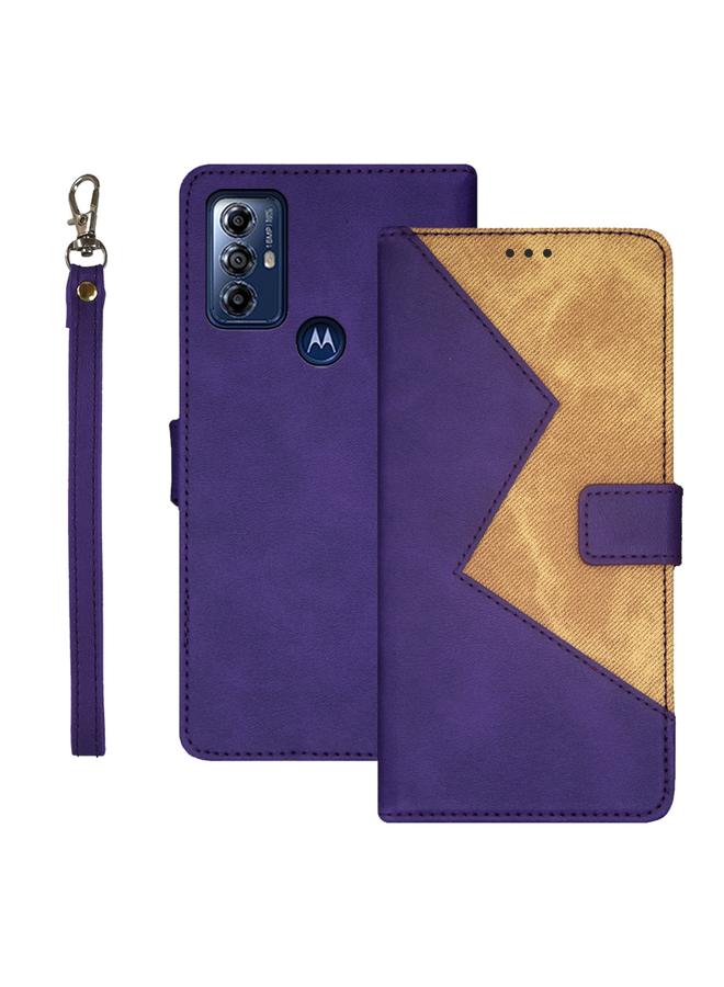 The Bros Case For Motorola Moto G Play 2023 Two-color Splicing Leather Phone Case
