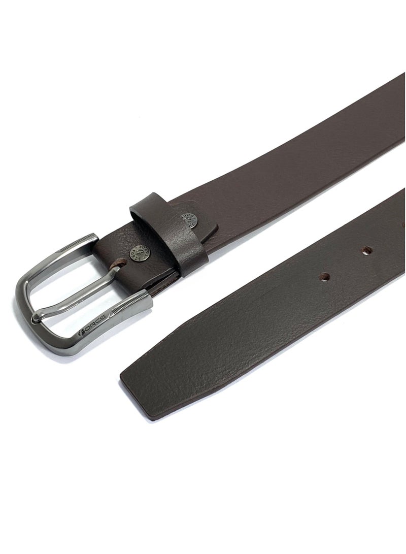 FORCE® Genuine Leather Belt Men in the GIFT BOX; Classic Jean Belt 40MM; Belts for men Casual KQ Pin Buckle - Image 2