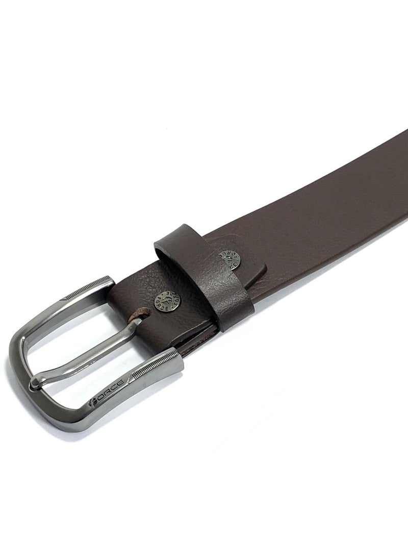 FORCE® Genuine Leather Belt Men in the GIFT BOX; Classic Jean Belt 40MM; Belts for men Casual KQ Pin Buckle - Image 3