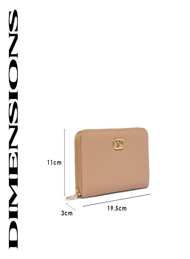 Akiki London Women's Amesbury 20 Zip Around Wallet|8 card slots|Premium Vegan Leather|Compact yet Spacious|Handy Section for Coins and Cash|Everyday Ladies Wallet - Image 3