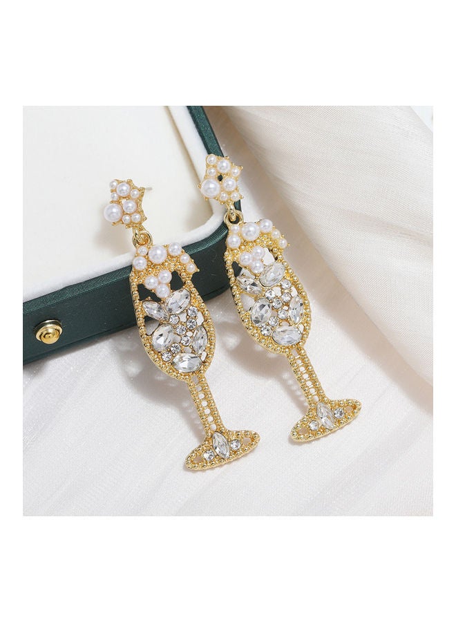 AIWANTO Glass Rhinestone Earrings - Image 4