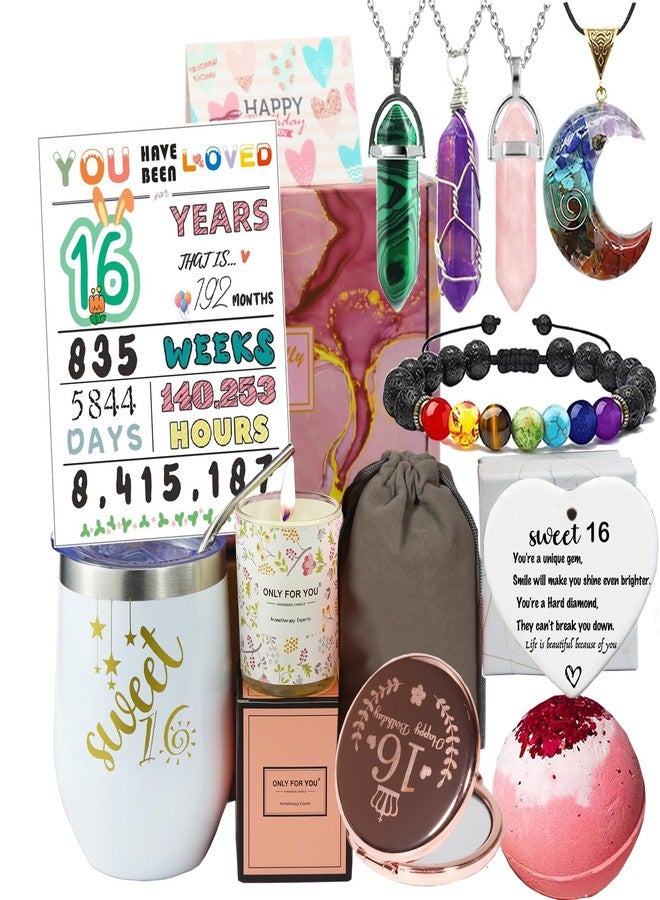 Carselage 16th Birthday Gifts for Girls, Unique Sweet 16 Birthday Gift Ideas, Happy 16 Year Old Birthday Decorations Gifts for Teenager Girls, Younger Sister, Daughters, Granddaughters - Image 1