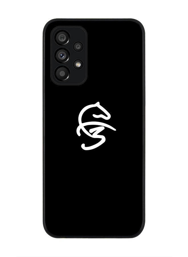 Stylizedd Rugged Black edge case for Samsung Galaxy A23 (LTE/4G) Slim fit Soft Case Flexible Rubber Edges Anti Drop TPU Gel Thin Cover -  Faz3 Icon Black - Image 1