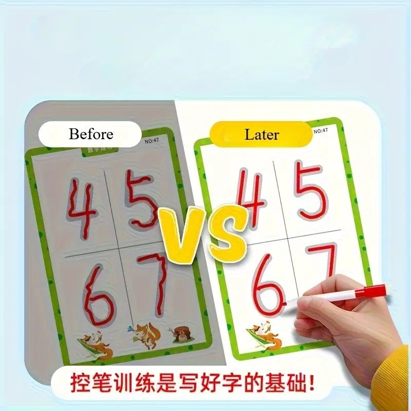 Reusable Magic Practice Notebook Set - 32 Pages for Writing, Drawing & Brain Development - Durable Paper & Binding - Image 4