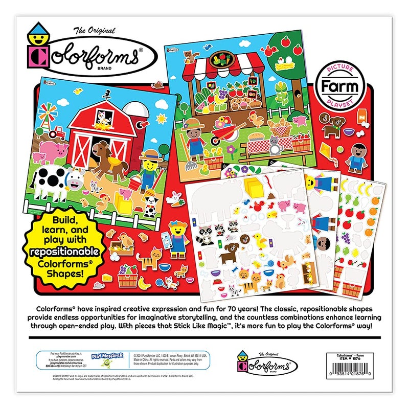 Colorforms Stickers for Kids â€“ Sticker Book, Farm Picture Playset, Arts and Crafts, Toddler Stickers, Repositionable Pieces for Endless Story Fun, for Boys and Girls, Ages 3+ - Image 2